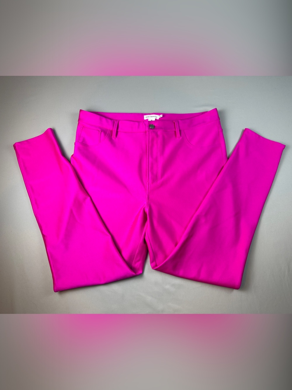 Good American Hot Pink Pants Size 15 Stretch
